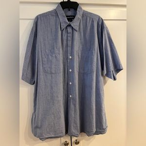 Great quality Lawton Harbor chambray blue shirt.